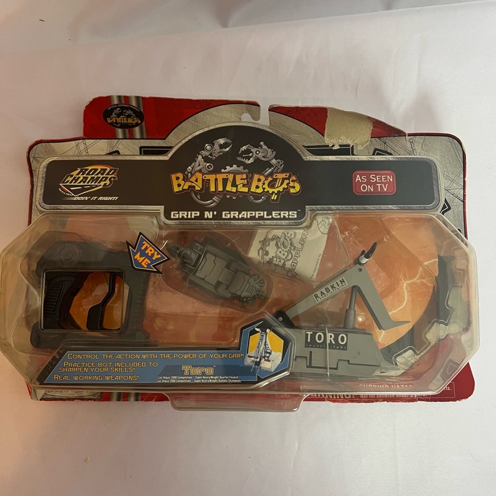 Battle Bots Toro Grip N' Grapplers Toy Vintage, NIP